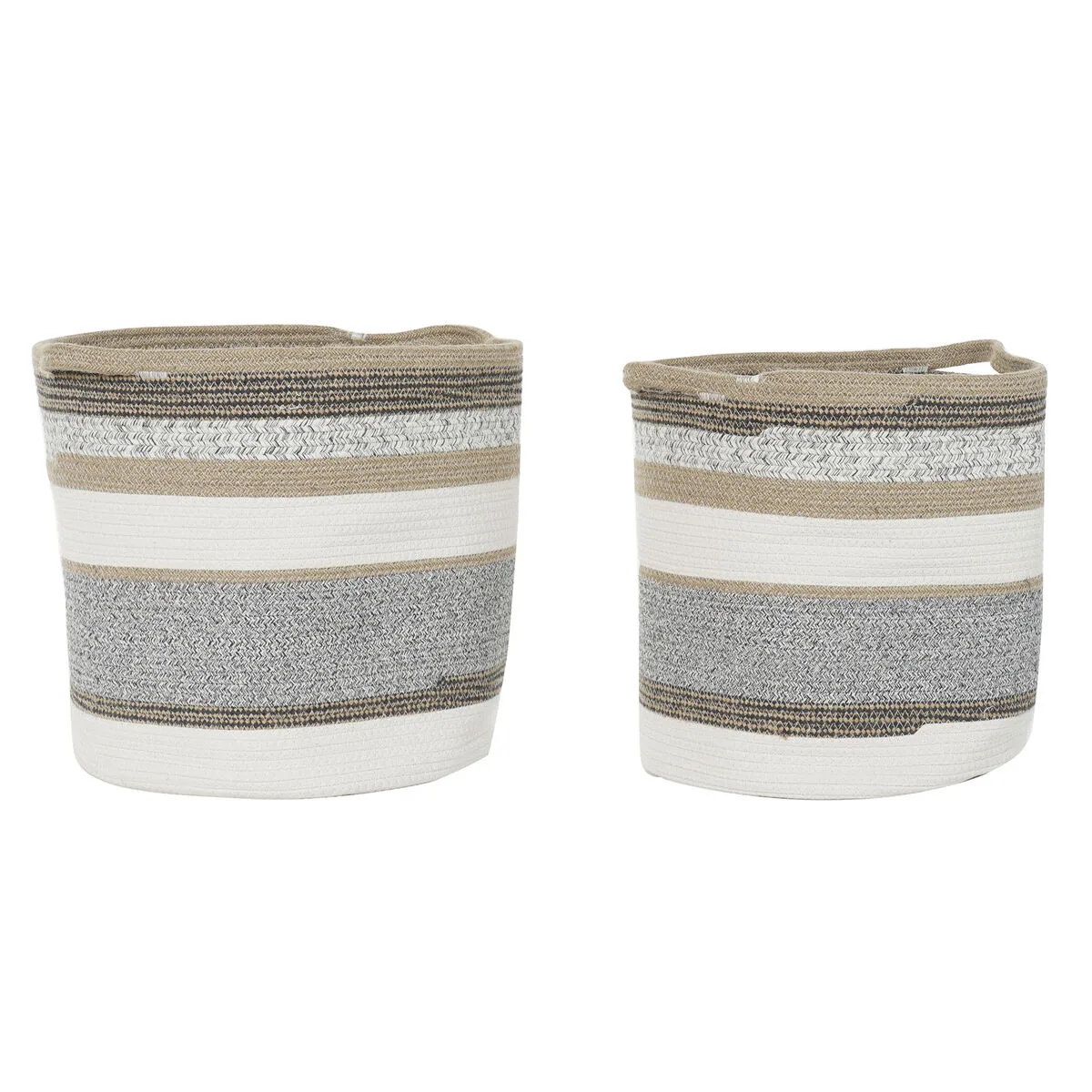Set de basket dkd home decor blanc gris naturel jute 2 pieces s302881258. Osez l'originalité avec les créations mode exclusives de Diaytar.