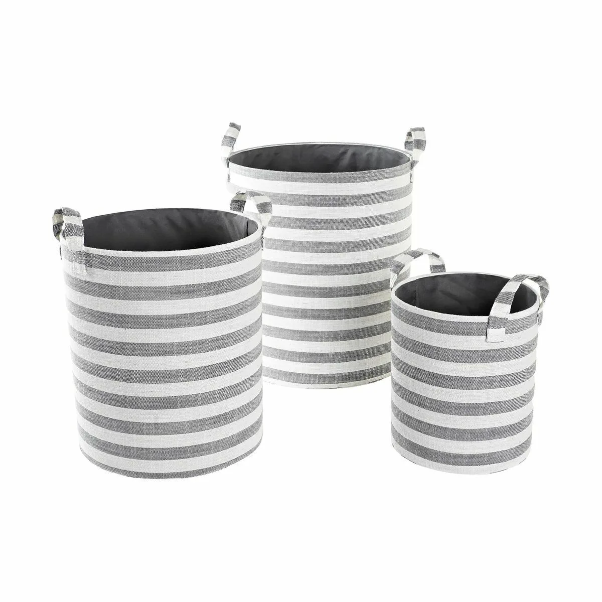 Set de basket dkd home decor blanc gris rayures 35 x 35 x 40 cm 3 pieces 3 unites s303917133. Notre mission chez Diaytar : vous simplifier la vie en vous proposant les produits les plus ingénieux et les plus tendance du marché