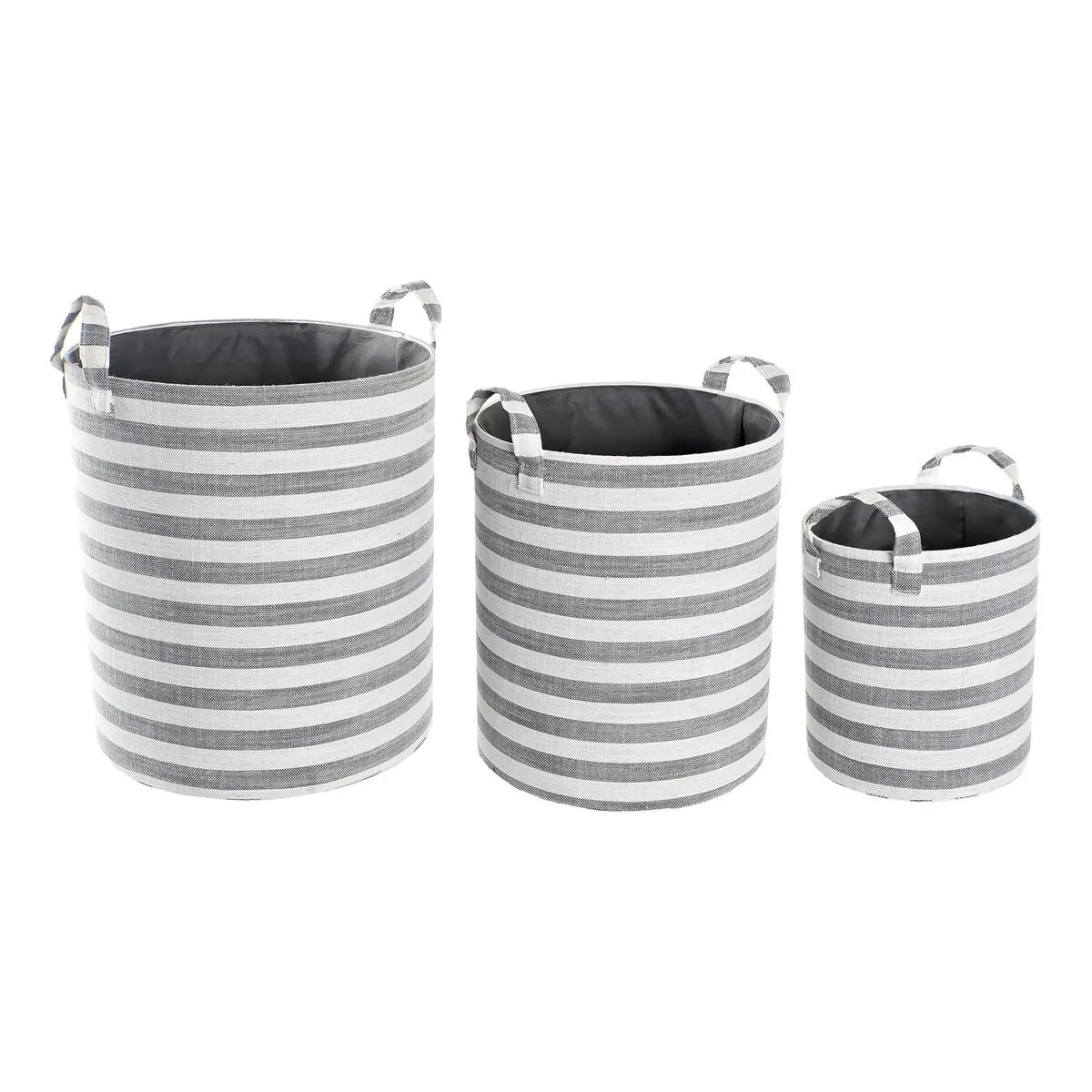 Set de basket dkd home decor blanc gris rayures 35 x 35 x 40 cm 3 pieces 3 unites s303917151. Les influenceurs adorent Diaytar pour ses pièces mode avant-gardistes.