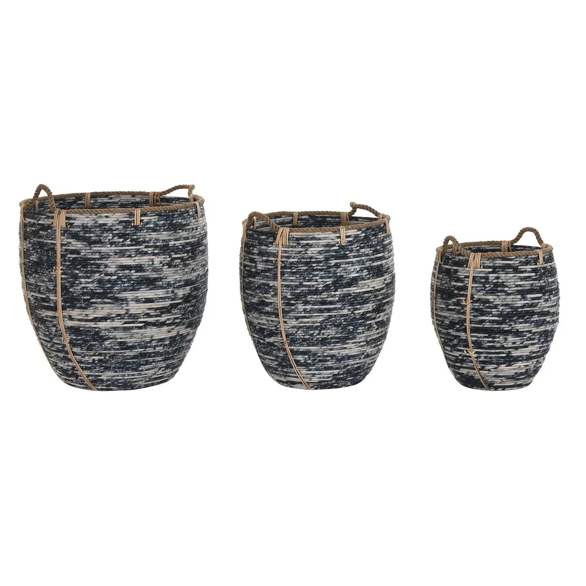 Set de basket dkd home decor blanc noir 56 x 56 x 60 cm 52 x 52 x 60 cm plastique 3 pieces s302900142. La mode selon Diaytar : audacieuse, accessible et toujours dans l'air du temps.