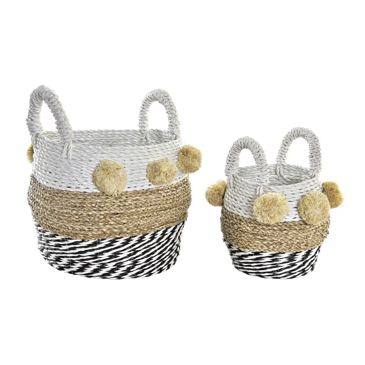 Set de basket dkd home decor blanc noir beige herbier marin 34 x 33 x 26 cm 2 pieces s302898256. Notre équipe Diaytar est une bande de dénicheurs compulsifs, toujours en quête du produit qui provoquera l'étincelle dans votre regard.