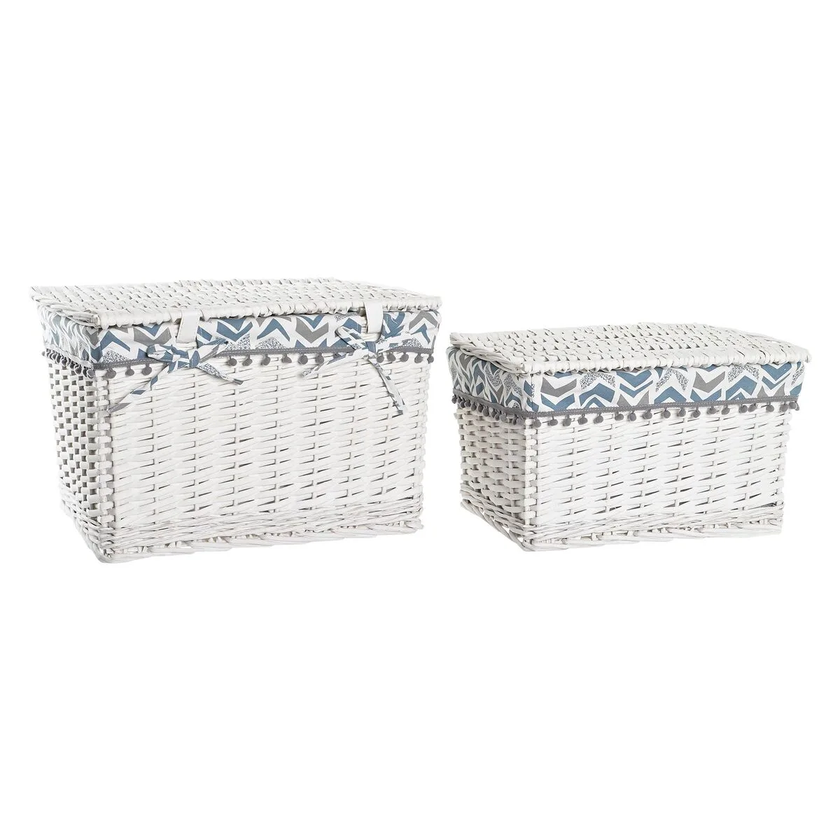 Set de basket dkd home decor bleu blanc osier 45 x 35 x 30 cm 4 kg 2 pieces s302889815. Diaytar cultive l'art de la surprise en vous proposant constamment de nouveaux produits généraux et high-tech inattendus