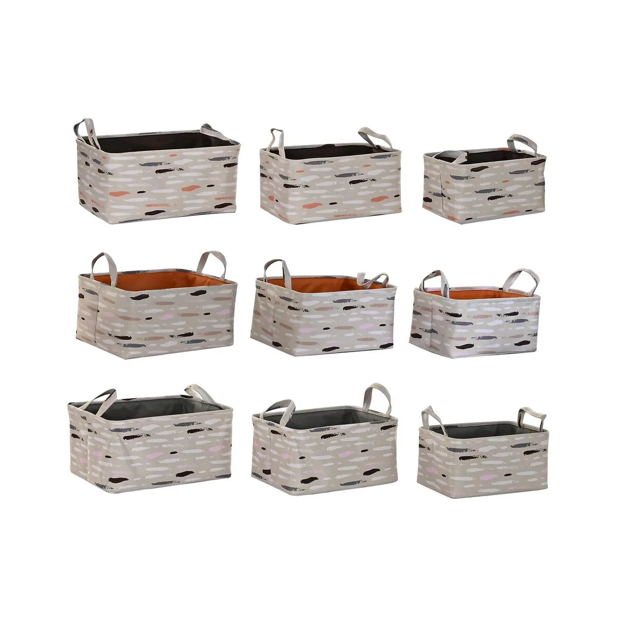 Set de basket dkd home decor marron gris orange 40 x 30 x 20 cm 3 unites s302902564. Les dernières tendances mode vous attendent chez Diaytar !