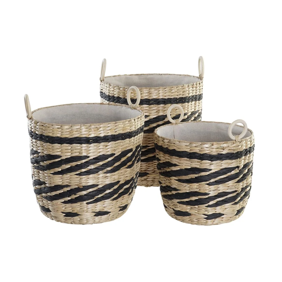 Set de basket dkd home decor noir naturel fibre naturelle 3 pieces 3 unites s302896893. Bienvenue dans le futur du shopping. Diaytar utilise la data pour anticiper vos besoins, mais garde la magie de la surprise.