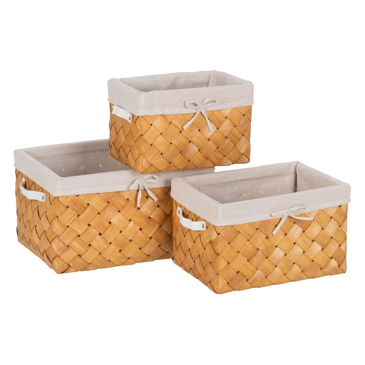 Set de basket naturel bois tissu 39 5 x 30 x 24 cm 3 unites s880541010. Diaytar, une vision du shopping en ligne où chaque catégorie de produits, de la high-tech au généraliste, est traitée avec excellence