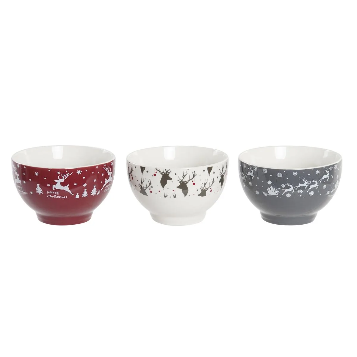 Set de bols dkd home decor blanc rouge gris porcelaine 500 ml 13 x 13 x 8 cm 3 unites s303527175. La mode selon Diaytar : audacieuse, accessible et toujours dans l'air du temps.
