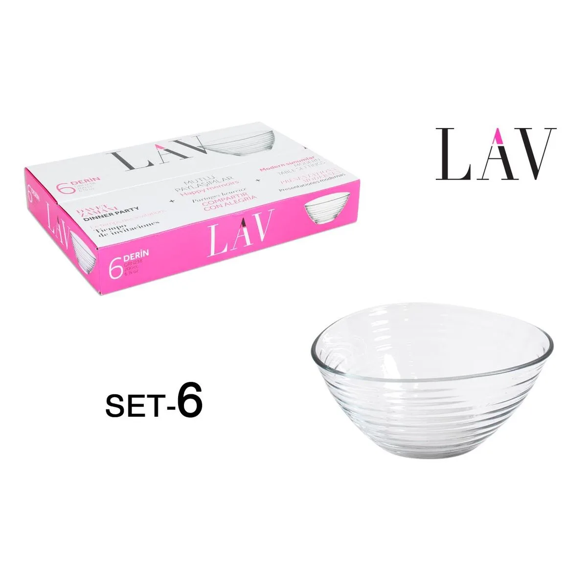 Set de bols lav derin verre 6 uds s220380932. Diaytar, c'est votre éditeur de vie. Nous sélectionnons les produits qui deviendront les chapitres essentiels de votre quotidien.