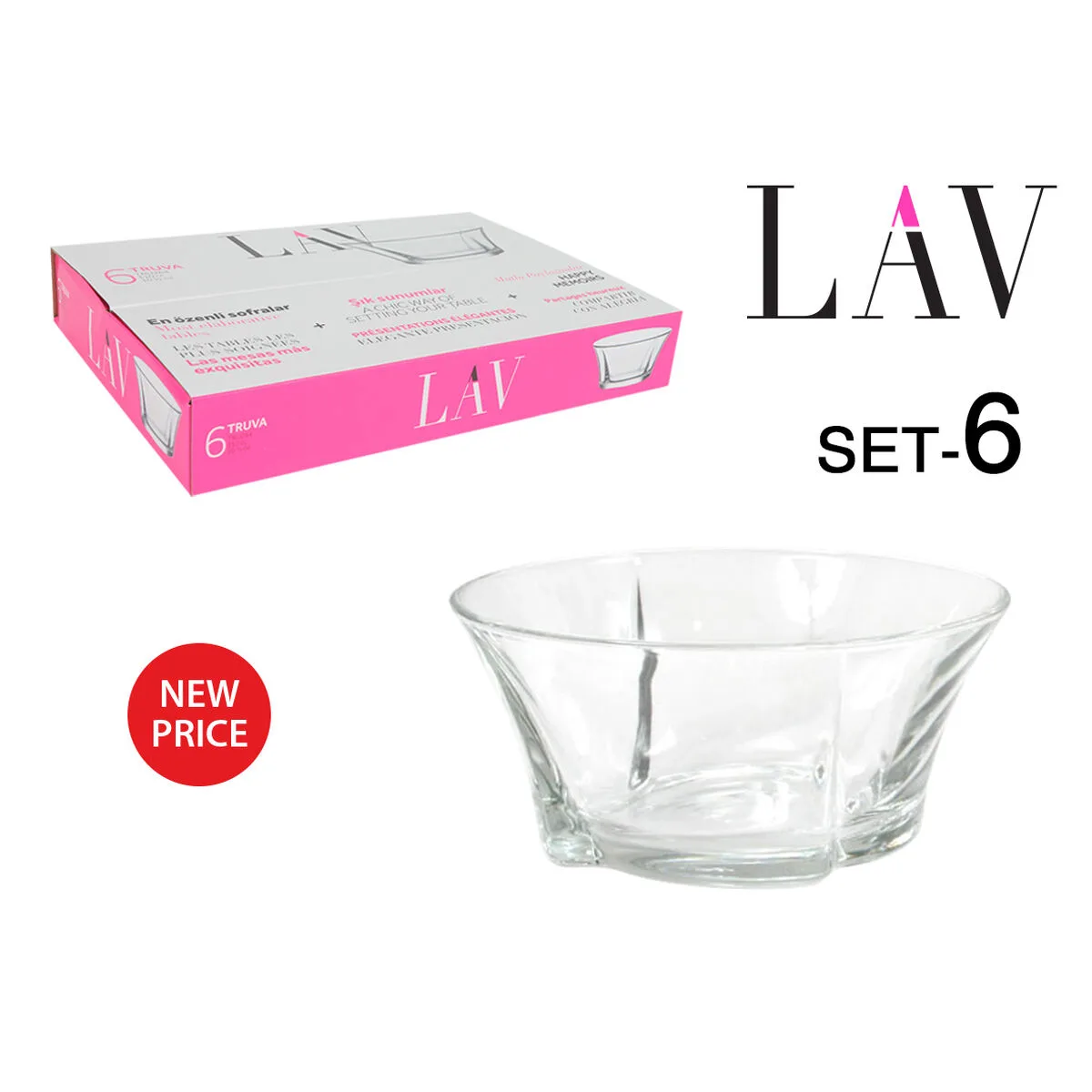 Set de bols lav truva verre 6 uds s220379347. Plongez dans l'univers Diaytar, votre référence pour des produits du quotidien, high-tech et déco, tous porteurs de tendances