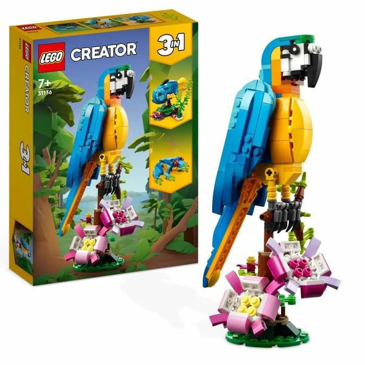Set de construction lego creator 31136 exotic parrot with frog and fish 3 en 1 253 pieces s718692495. Bienvenue dans le futur du shopping. Diaytar utilise la data pour anticiper vos besoins, mais garde la magie de la surprise.