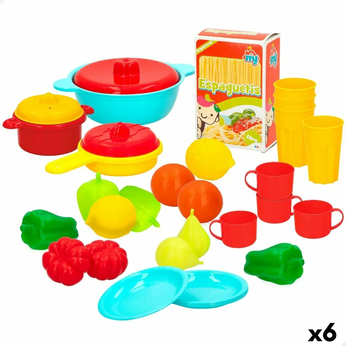 Set de jouets alimentaires colorbaby linge et ustensiles de cuisine 31 pieces 6 unites s890054097. Votre style, votre personnalité, nos produits : bienvenue chez Diaytar !