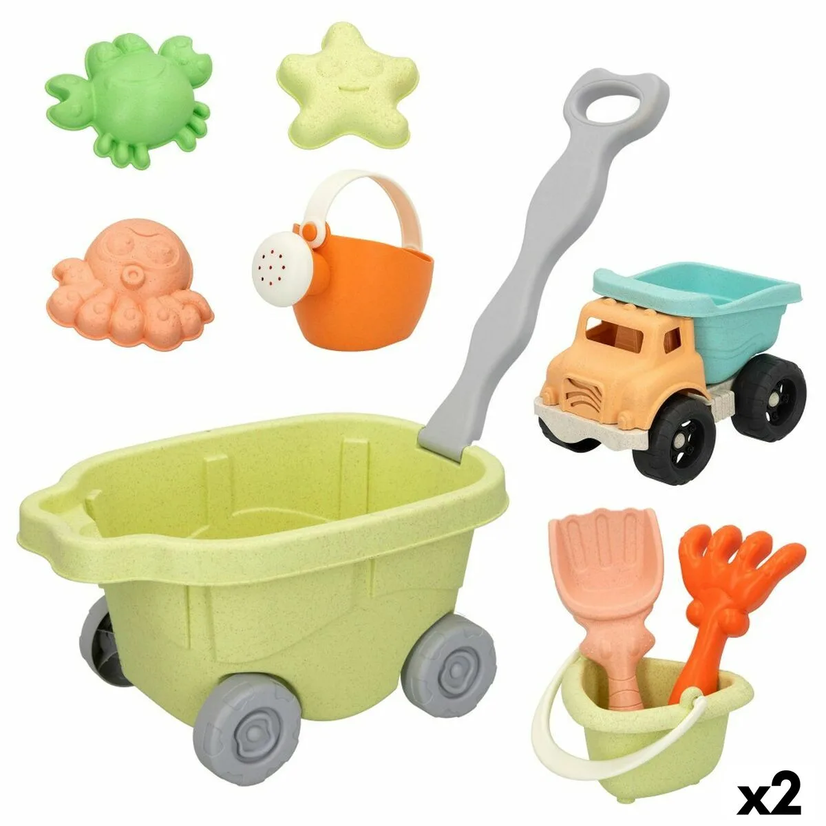 Set de jouets de plage colorbaby 16 5 x 11 x 11 cm 2 unites s890084374. Nous sélectionnons pour Diaytar des produits qui ont une histoire, une âme, et qui sauront trouver une place dans la vôtre.