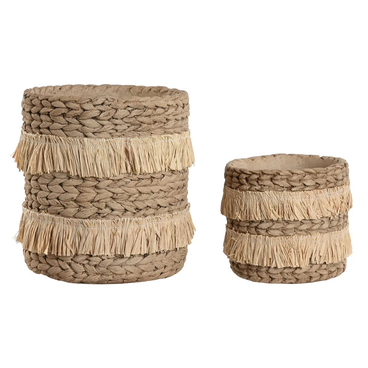 Set de pots de fleurs home esprit marron raphia ciment tropical 23 x 22 x 25 cm s305642034. Votre style, votre personnalité, nos produits : bienvenue chez Diaytar !