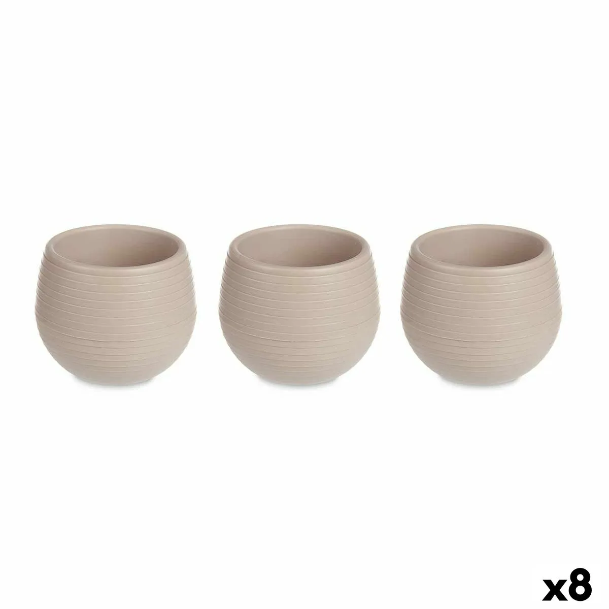 Set de pots ibergarden es0101214s3 taupe plastique 8 x 8 x 7 cm 8 unites s362897324. Transformez votre intérieur avec les produits déco Diaytar !
