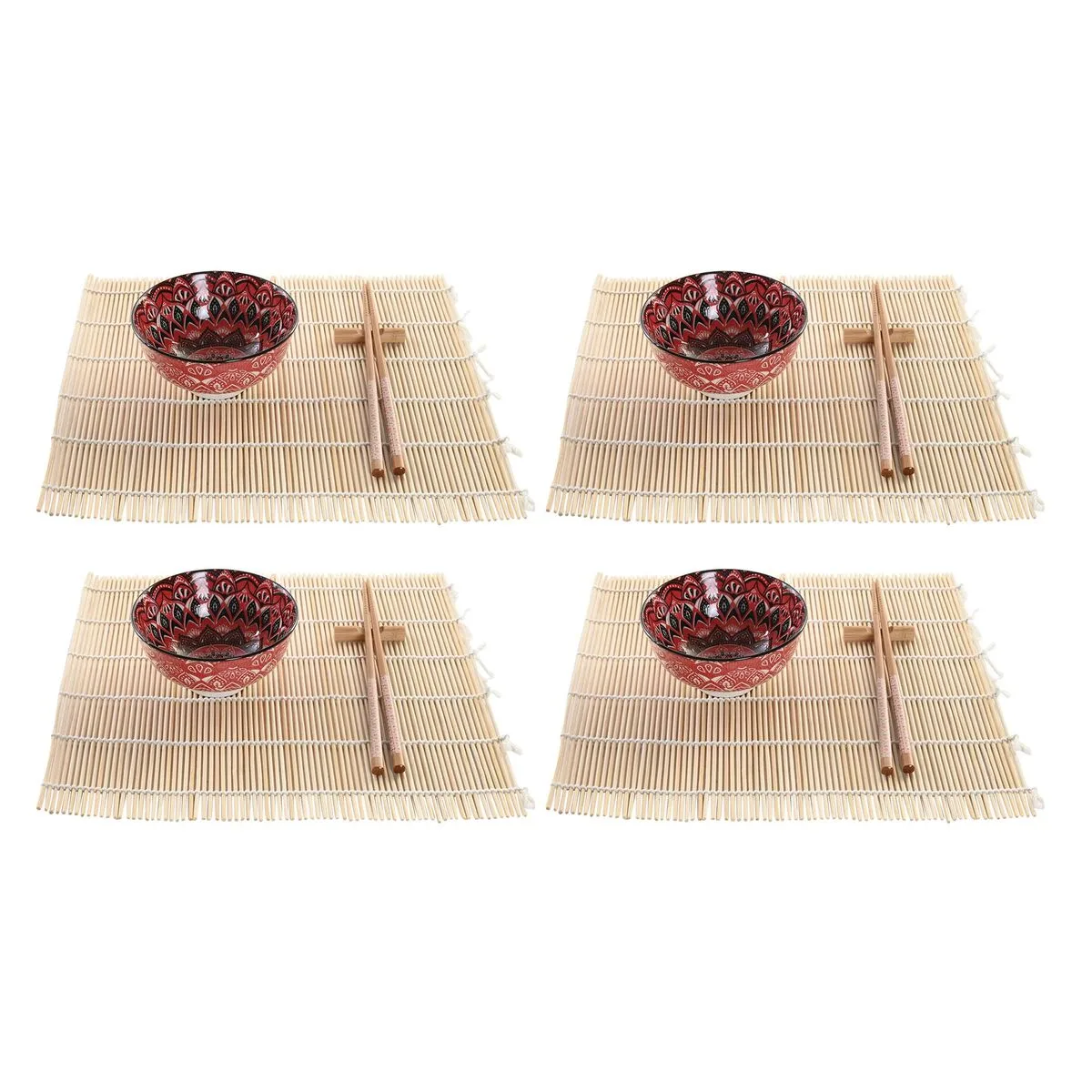 Set de sushi dkd home decor 14 5 x 14 5 x 31 cm fuchsia mandala gres oriental 16 pieces s304138347. Notre mantra chez Diaytar : un produit, un sourire. Nous mesurons notre succès à votre satisfaction instantanée.