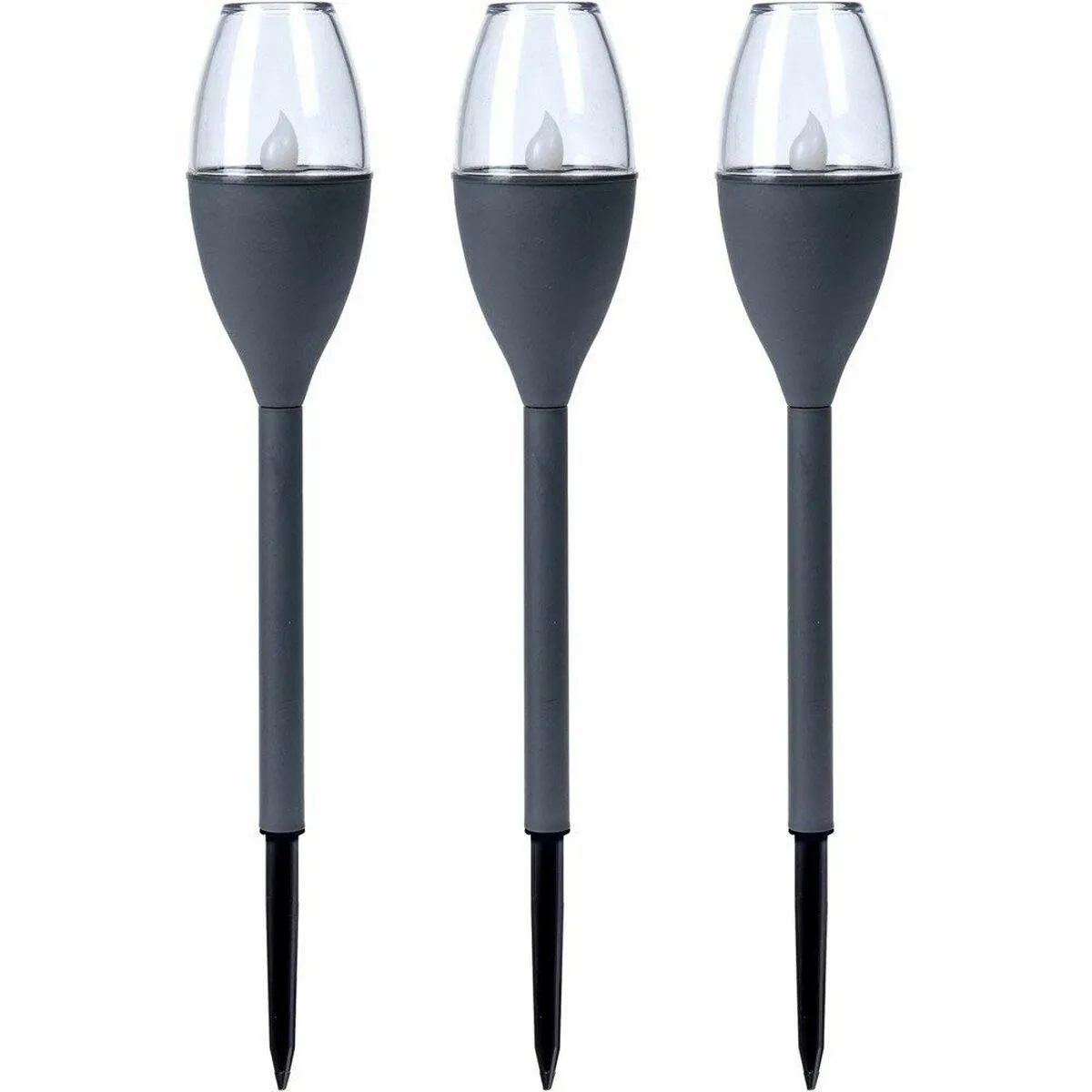 Set de torches de jardin solaires progarden gris fonce 21 x 8 x 31 cm plastique s791067892. Bienvenue chez Diaytar - Votre destination shopping pour tous vos besoins du quotidien !