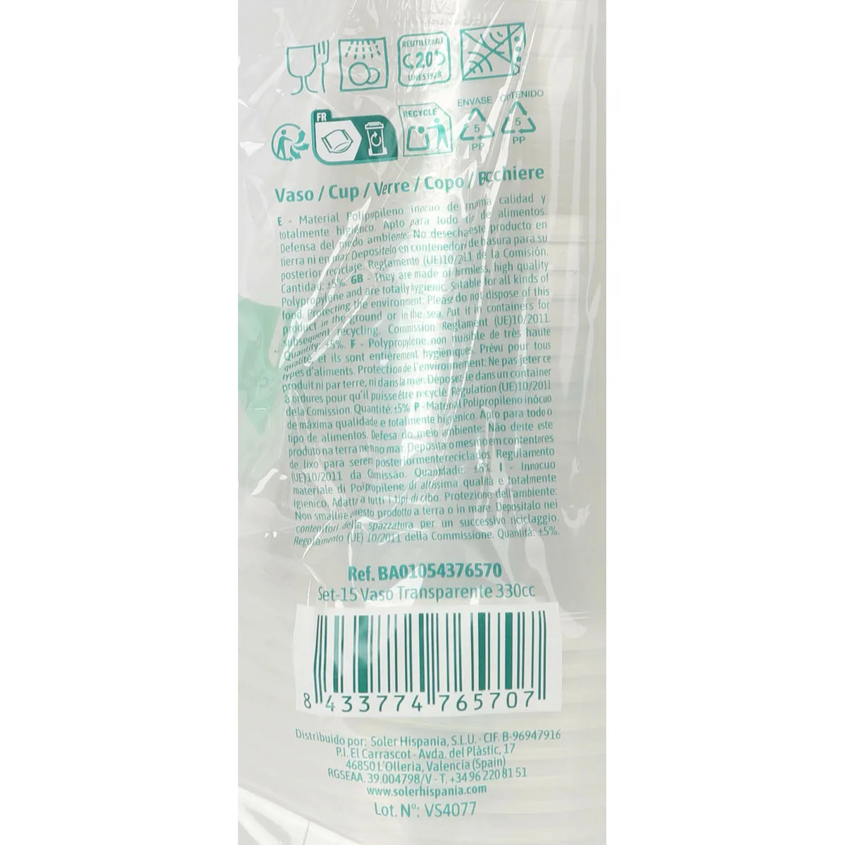 Set de verres algon 330 ml 15 pieces 24 unites s223652542. Découvrez l'univers Diaytar - Des milliers de produits sélectionnés avec soin pour vous.