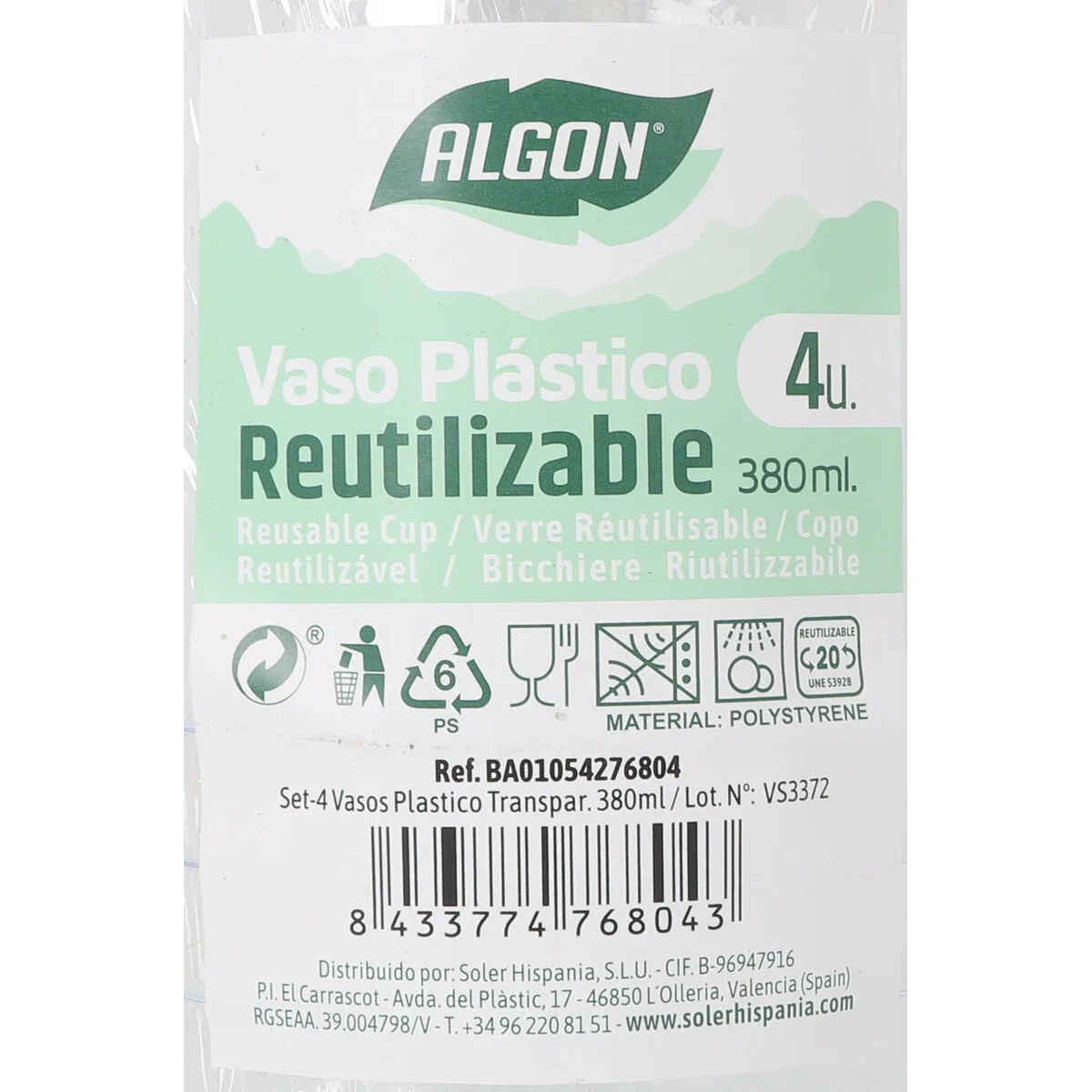 Set de verres algon plastique 380 ml 4 pieces 24 unites s223473040. Bien plus qu'un simple site, Diaytar est une expérience de découverte permanente de produits utiles, beaux et novateurs