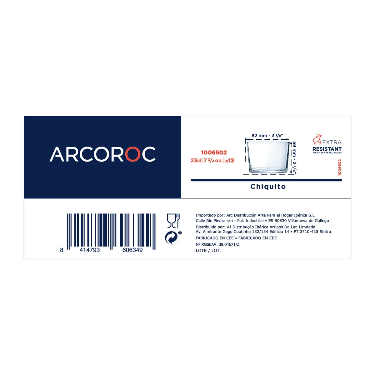 Set de verres arcoroc chiquito transparent verre 230 ml 12 unites s271139385. Diaytar a sélectionné pour vous une palette de produits allant de l'électronique grand public aux must-have de la maison
