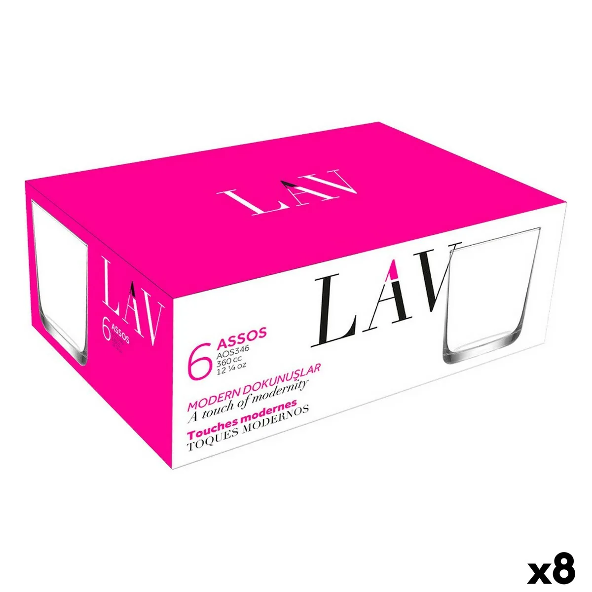 Set de verres lav assos 360 ml 6 pieces 8 unites s222734594. Diaytar a foi en une idée simple : les meilleurs produits, qu'ils soient électroniques ou généraux, embellissent le quotidien