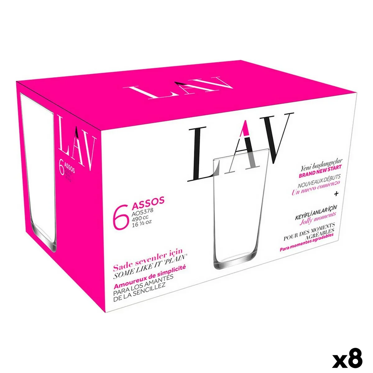 Set de verres lav assos 490 ml 6 pieces 8 unites s222734688. Chez Diaytar, nous sommes convaincus que le meilleur produit est celui qui allie utilité, beauté et innovation. C'est notre credo.