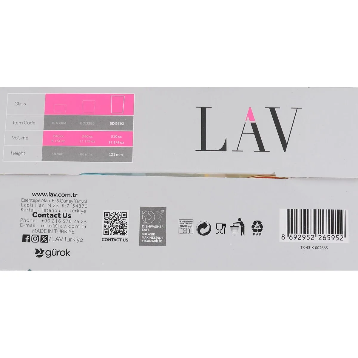 Set de verres lav bdg392pft4 60 515 ml 6 unites s223505256. Les influenceurs adorent Diaytar pour ses pièces mode avant-gardistes.