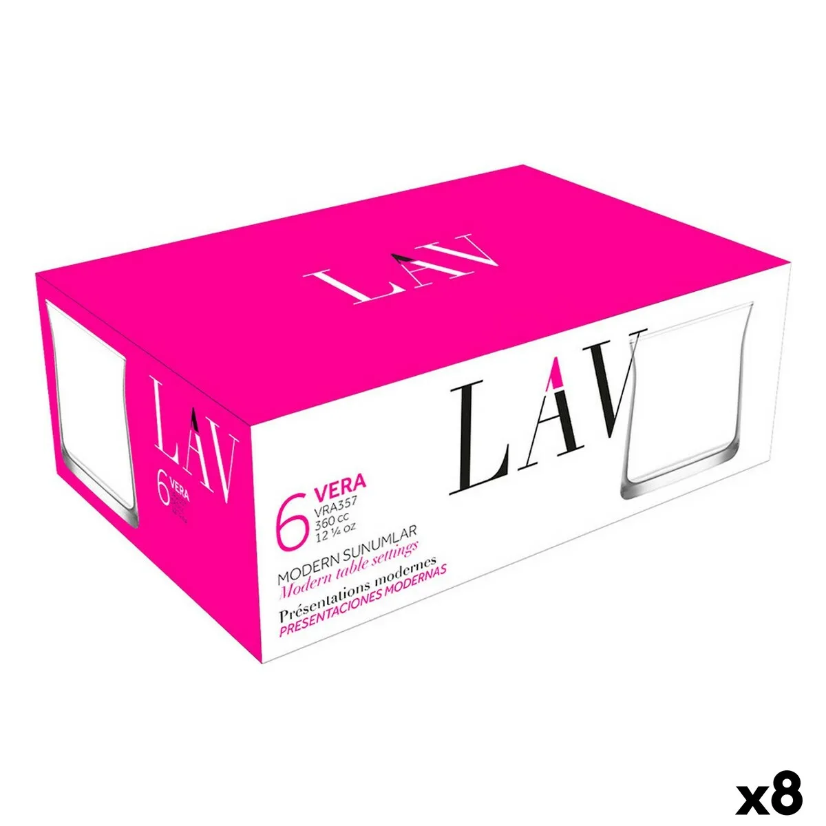 Set de verres lav vera 360 ml 6 pieces 8 unites s222734387. Diaytar : là où le shopping devient une forme d'art. Curateur d'un quotidien plus beau et plus fonctionnel.