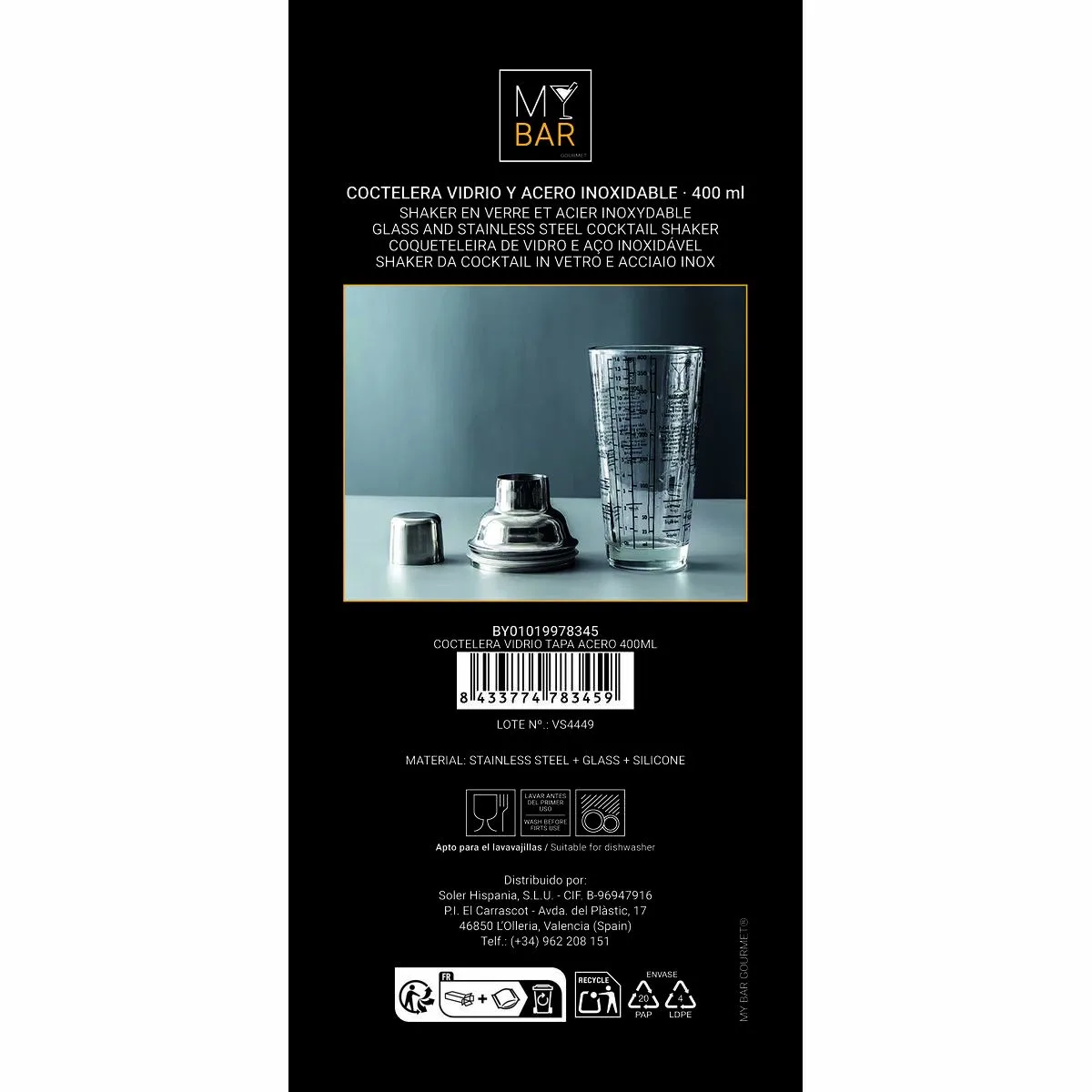 Shaker my bar verre acier 400 ml 12 unites s223907053. Chez Diaytar, nous fusionnons l'utile à l'agréable avec une gamme complète de produits soigneusement choisis pour leur design et leur fonctionnalité