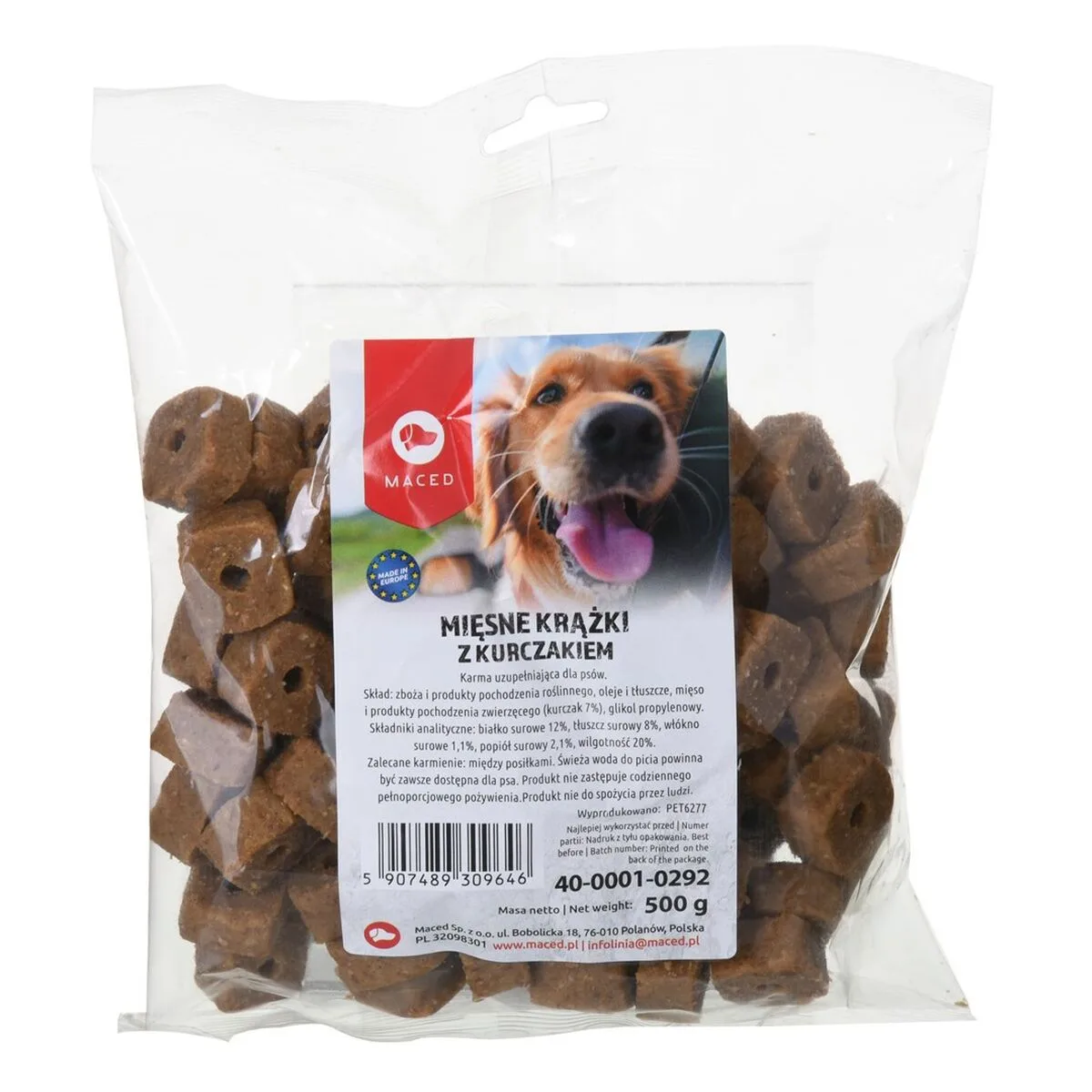 Snack pour chiens maced poulet 500 g s911080775. Bienvenue sur Diaytar, l'endroit où les produits ne sont pas juste achetés, mais sont adoptés pour la vie.