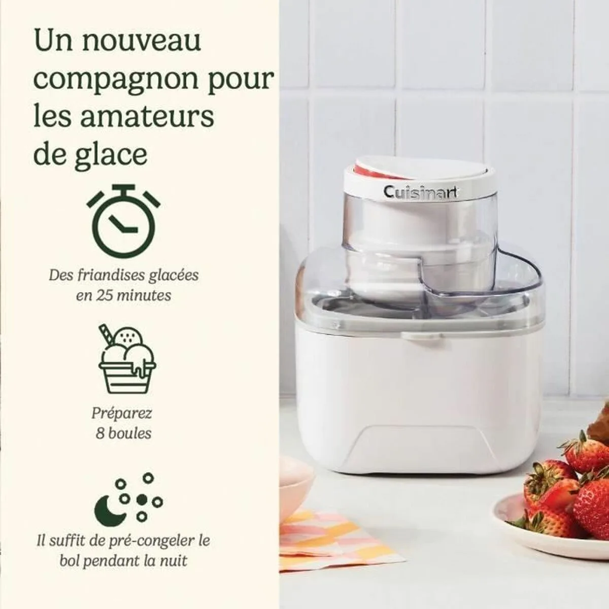 Sorbetiere cuisinart icem10e blanc 12 w 473 ml s7102060544. Exprimez votre personnalité avec les accessoires tendance de Diaytar.