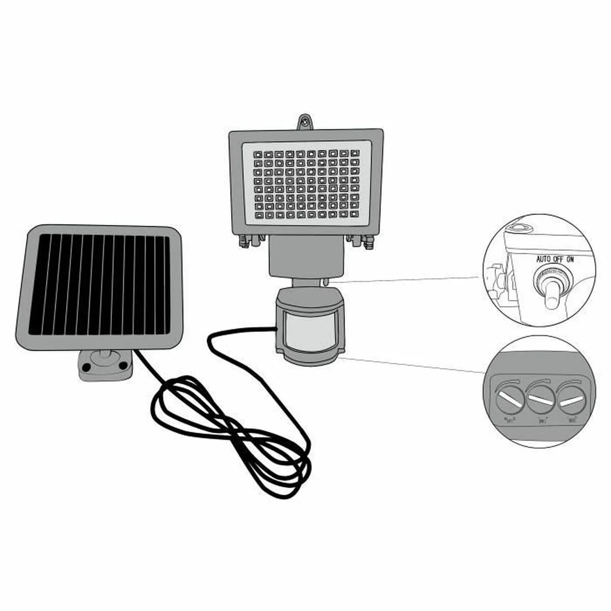 Spot solaire galix detecteur de mouvement noir plastique 13 5 x 13 5 x 20 cm s716724823. Diaytar, c'est la boîte à outils de votre vie idéale. Des produits pour construire, embellir et optimiser votre quotidien.