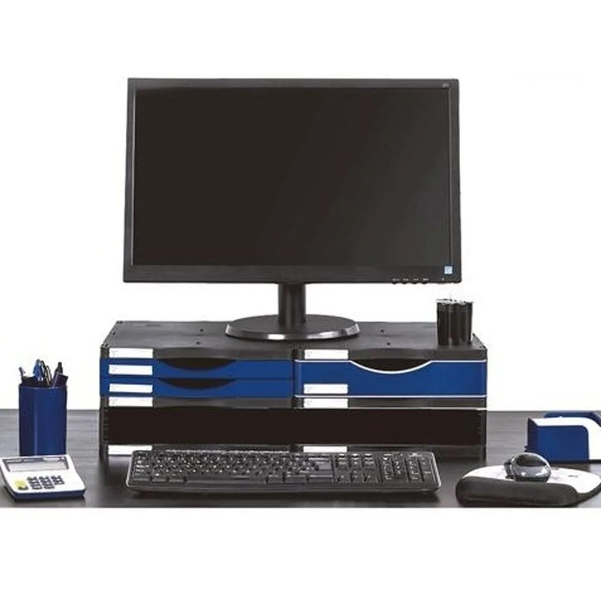 Support de table d ecran archivo 2000 polystyrene bleu noir 36 x 60 x 16 5 cm s840113726. Diaytar vous offre un accès privilégié à une sélection de produits qui font buzz, qui innovent et qui embellissent la vie