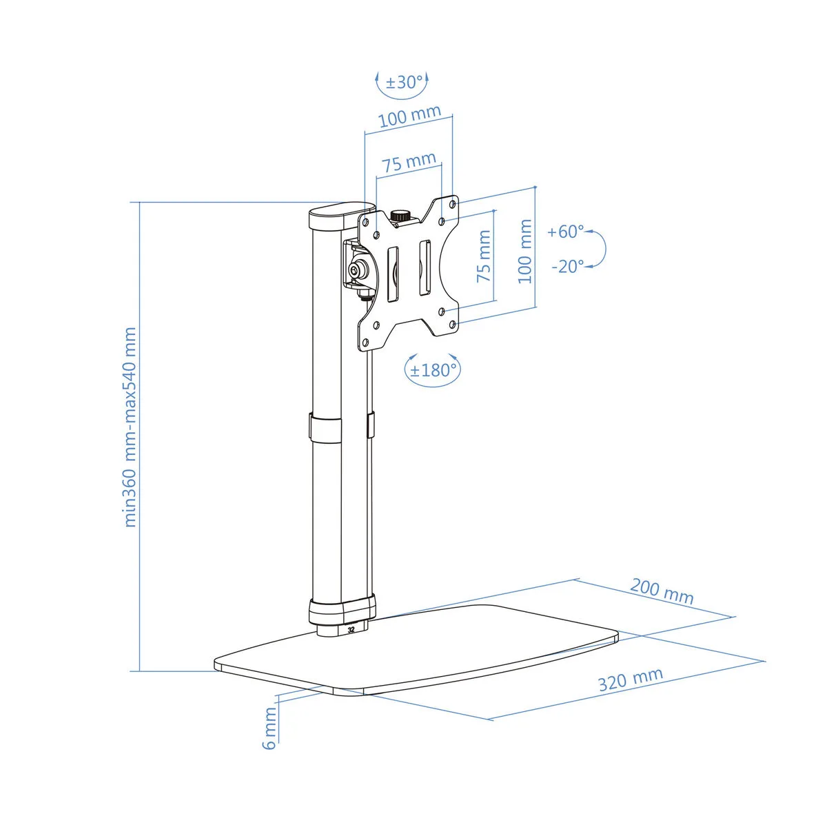 Support de table d ecran tooq db1127tn w 17 27 s990749557. Diaytar a été imaginé pour les acheteurs avisés qui recherchent autant la performance que le design dans leurs produits