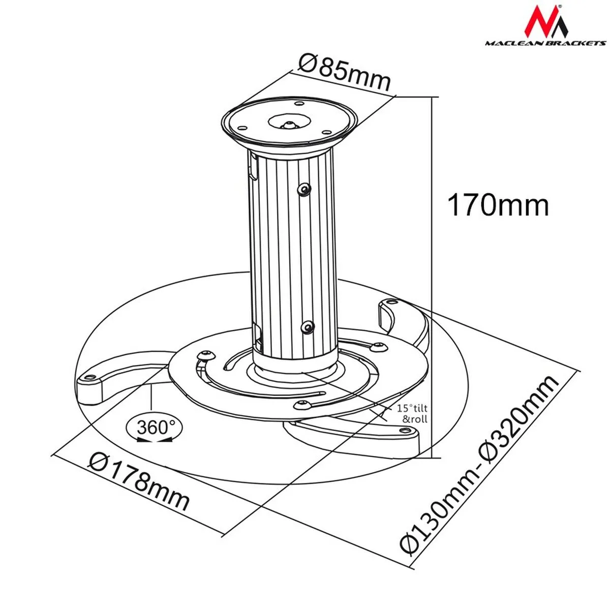 Support de toit pour projecteur maclean mc 515 80 170 mm s912002189. Diaytar se positionne comme le carrefour des produits innovants, qu'ils relèvent de la tech, de la maison ou du quotidien