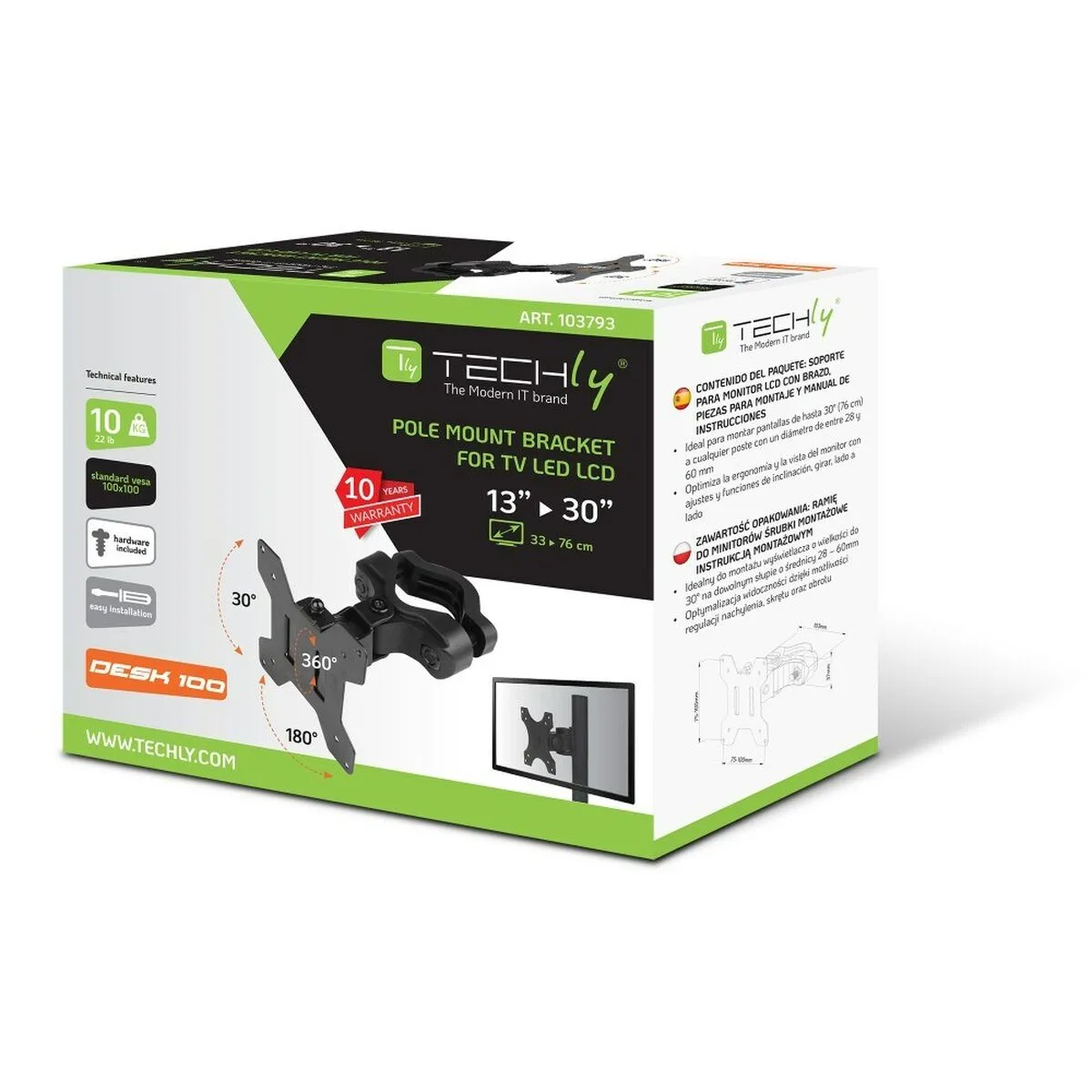 Support de tv techly icalcd100bk 30 10 kg s912827984. Diaytar révolutionne votre expérience d'achat en ligne avec une curation unique de produits tendance, high-tech et lifestyle