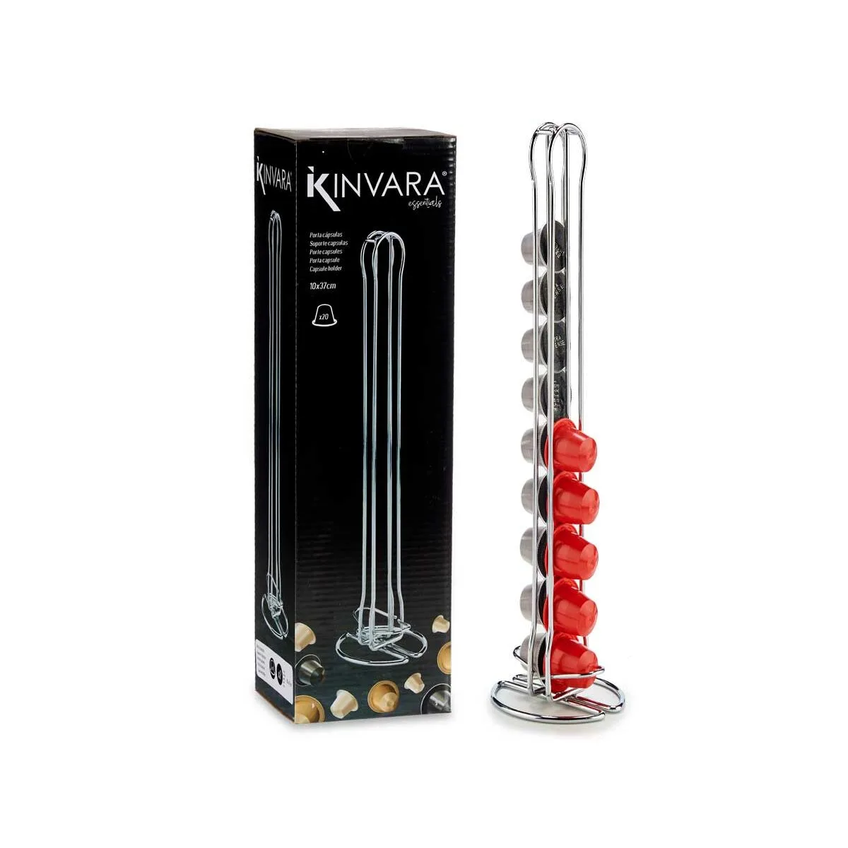 Support pour 20 capsules de cafe kinvara w6215 argente s360503695. Diaytar Mode : Où l'élégance rencontre l'originalité pour un style unique.