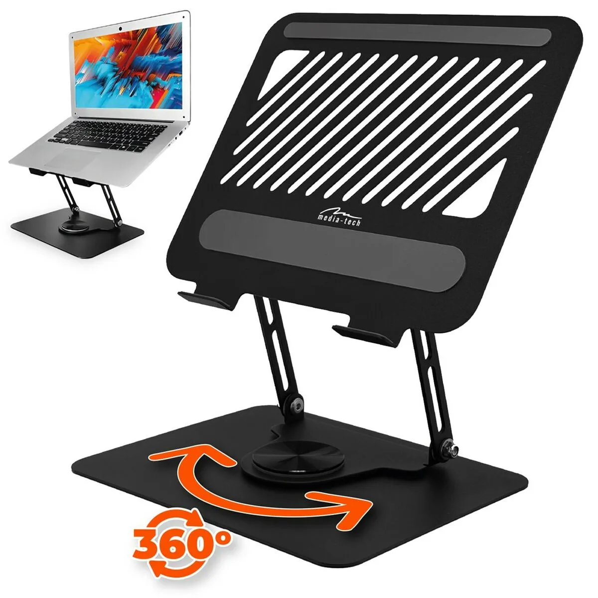 Support pour ordinateur portable media tech mt2662 silicone aluminium acier au carbone s9112309419. Innovation, style et qualité : les trois piliers de l'expérience Diaytar.
