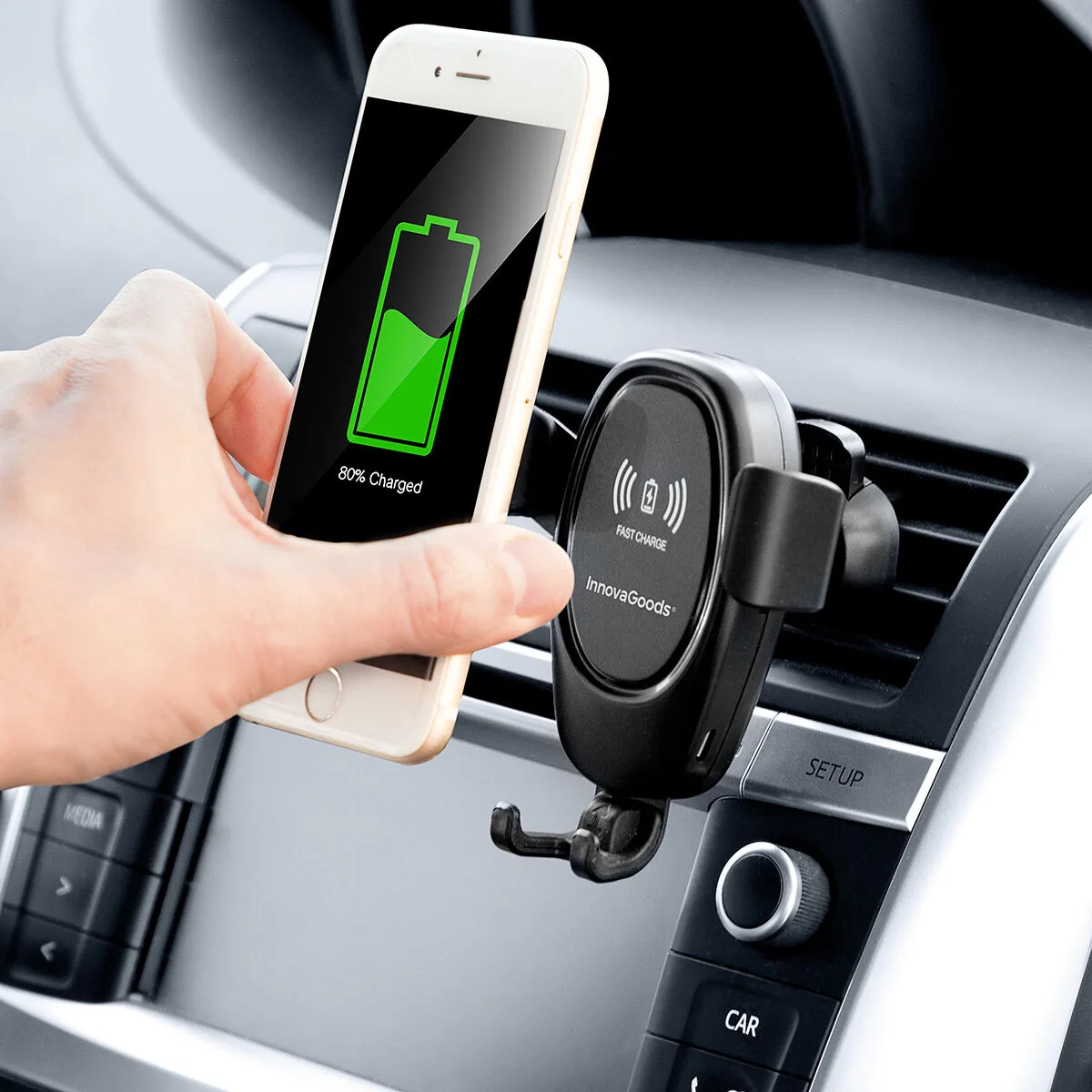 Support pour telephone portable avec chargeur de voiture sans fil wolder innovagoods v010306783. Diaytar, c'est la démonstration que le meilleur des produits est à portée de clic, sans compromis, sans attente.
