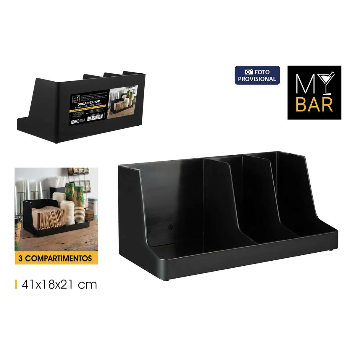 Support pour ustensiles de cuisine my bar 41 x 18 x 21 cm 6 unites s223640560. Diaytar vous habille de la tête aux pieds avec goût et raffinement.