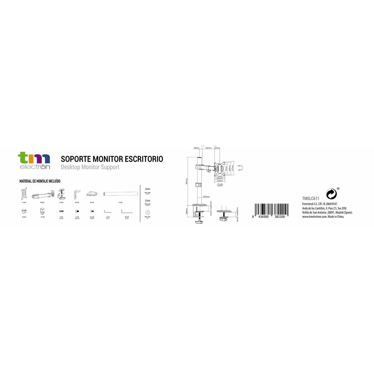 Support reglable tm electron ecran 17 32 s650423311. Chez Diaytar, chaque détail compte pour votre satisfaction totale.