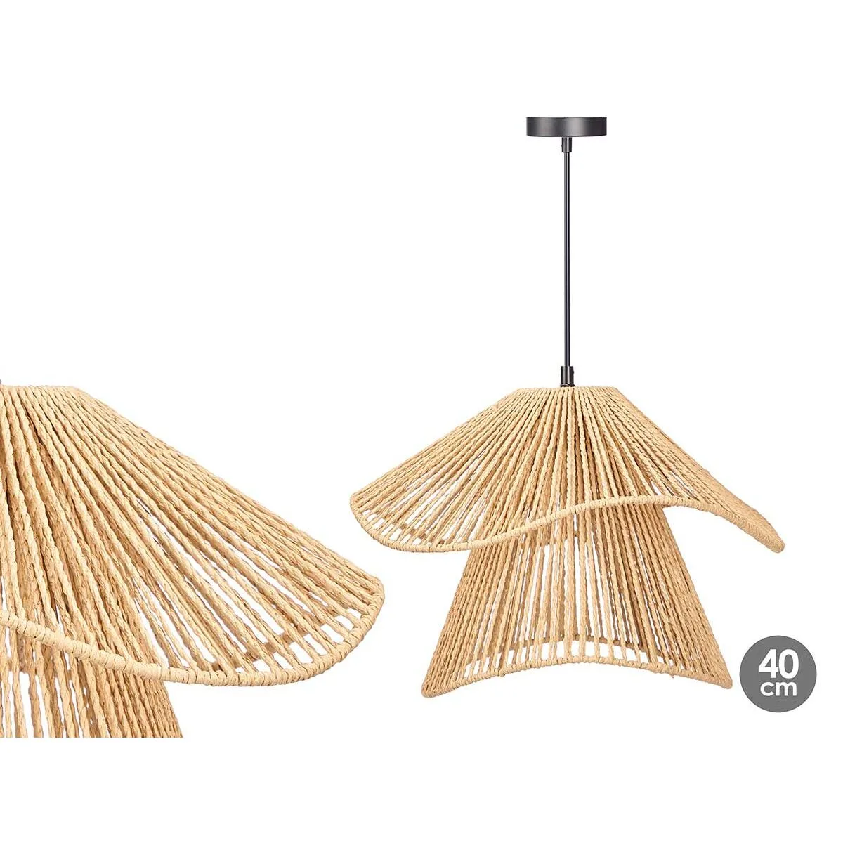 Suspension 24b513 noir naturel metal papier 40 w 41 x 30 x 41 cm 4 unites s363345016. Diaytar révolutionne votre expérience d'achat en ligne avec une curation unique de produits tendance, high-tech et lifestyle