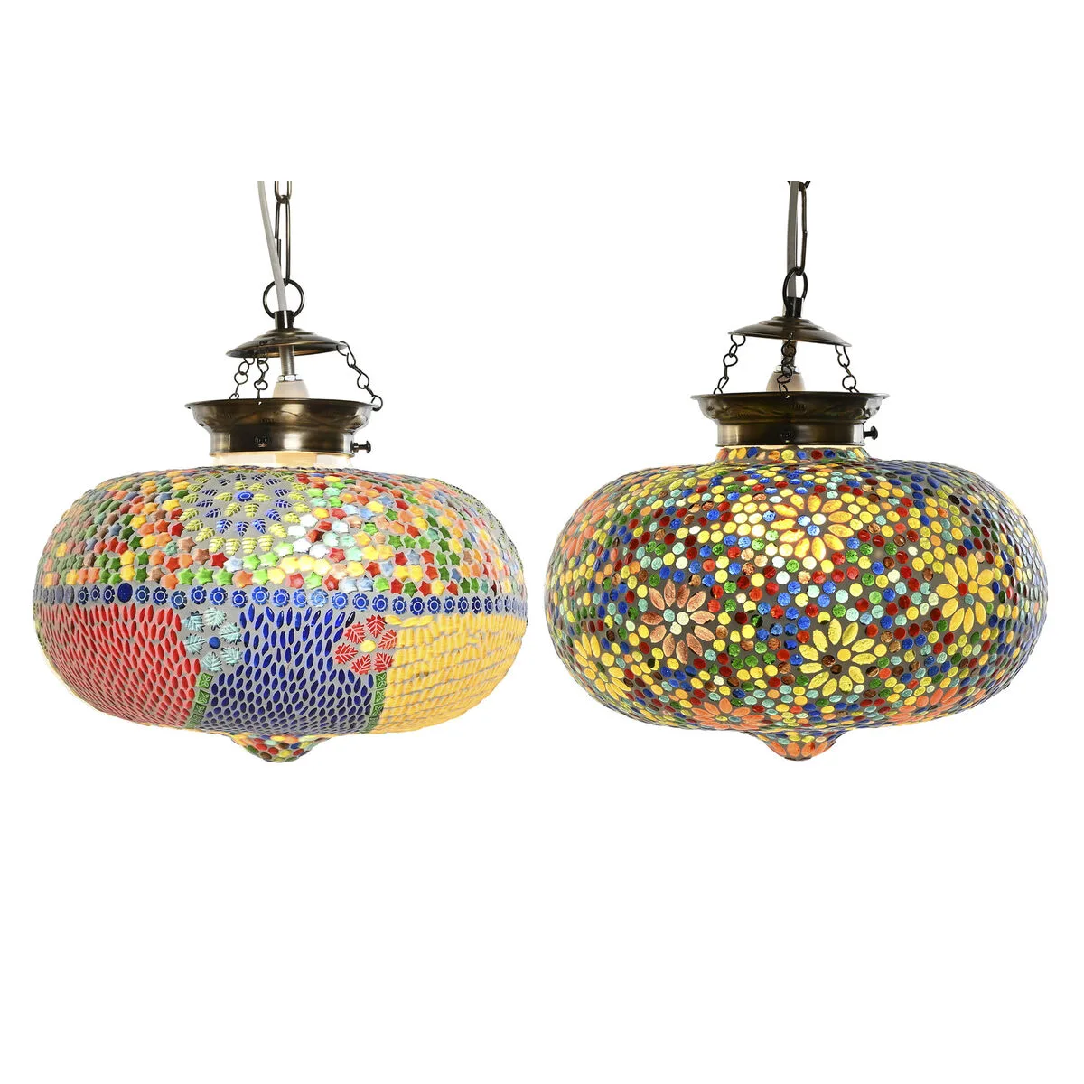 Suspension dkd home decor 32 x 32 x 26 cm verre multicouleur 25 w 2 unites s304373083. Diaytar : là où le shopping devient une forme d'art. Curateur d'un quotidien plus beau et plus fonctionnel.