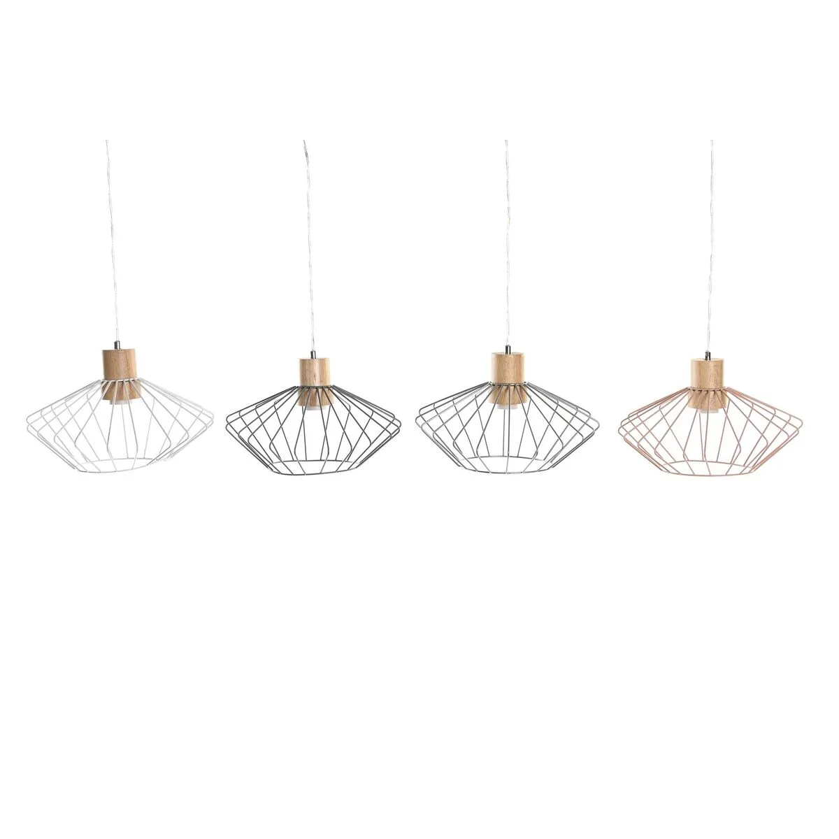 Suspension dkd home decor 34 x 34 x 21 cm argente noir gris rose metal blanc 50 w 60 w pin s304014150. Diaytar Fashion : Soyez à la pointe de la mode avec nos collections exclusives.