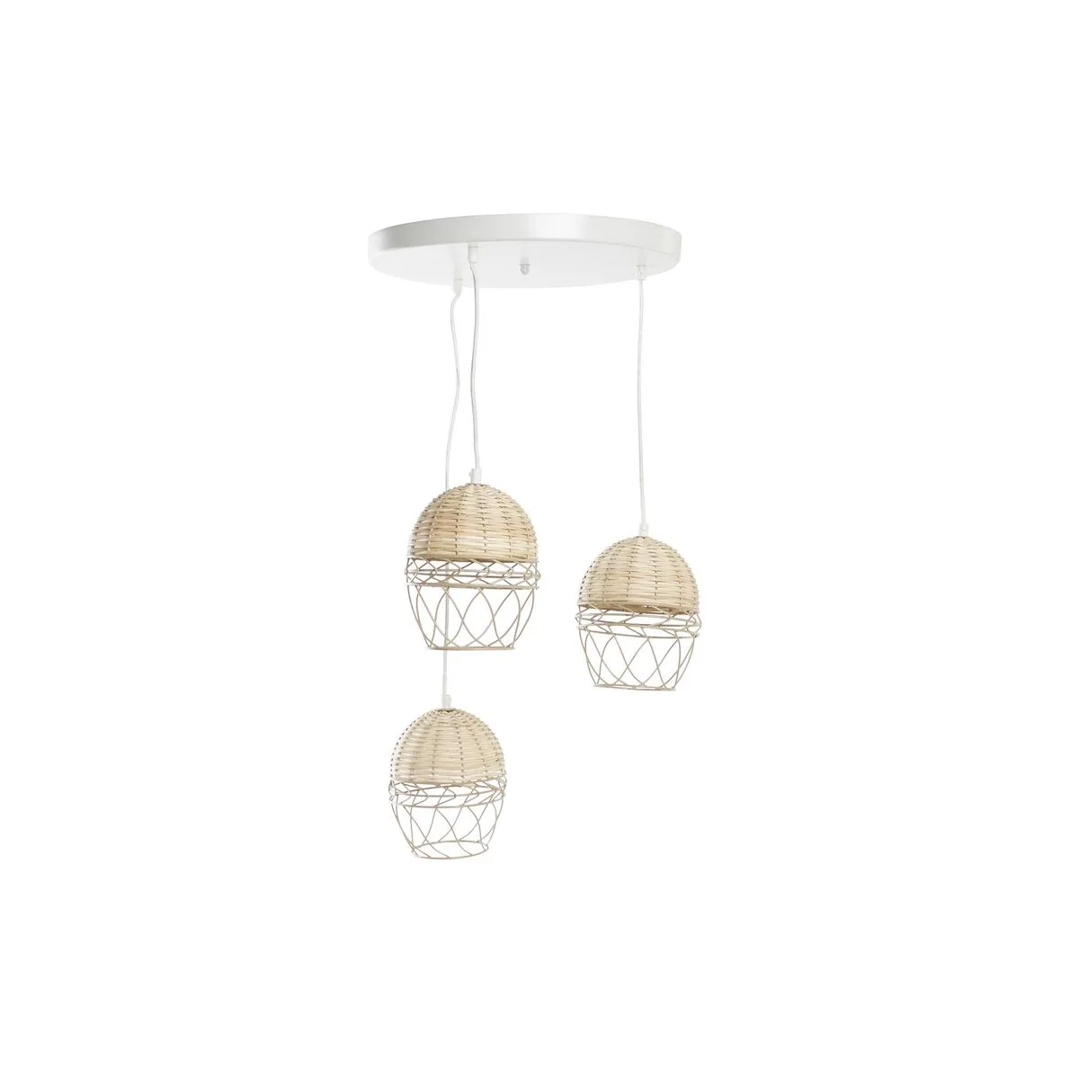 Suspension dkd home decor blanc marron clair 220 v 50 w 38 x 38 x 75 cm s303148948. Diaytar, c'est le compagnon des visionnaires, de ceux qui achètent aujourd'hui les produits qui seront incontournables demain.