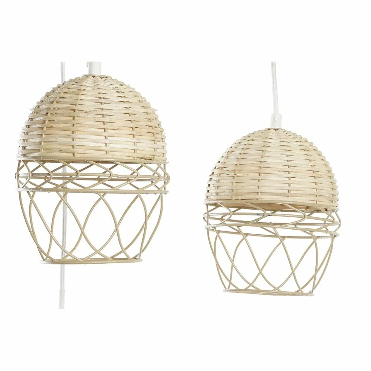 Suspension dkd home decor blanc marron clair 220 v 50 w 38 x 38 x 75 cm s303148972. Explorez Diaytar et laissez-vous surprendre par notre diversité de produits.