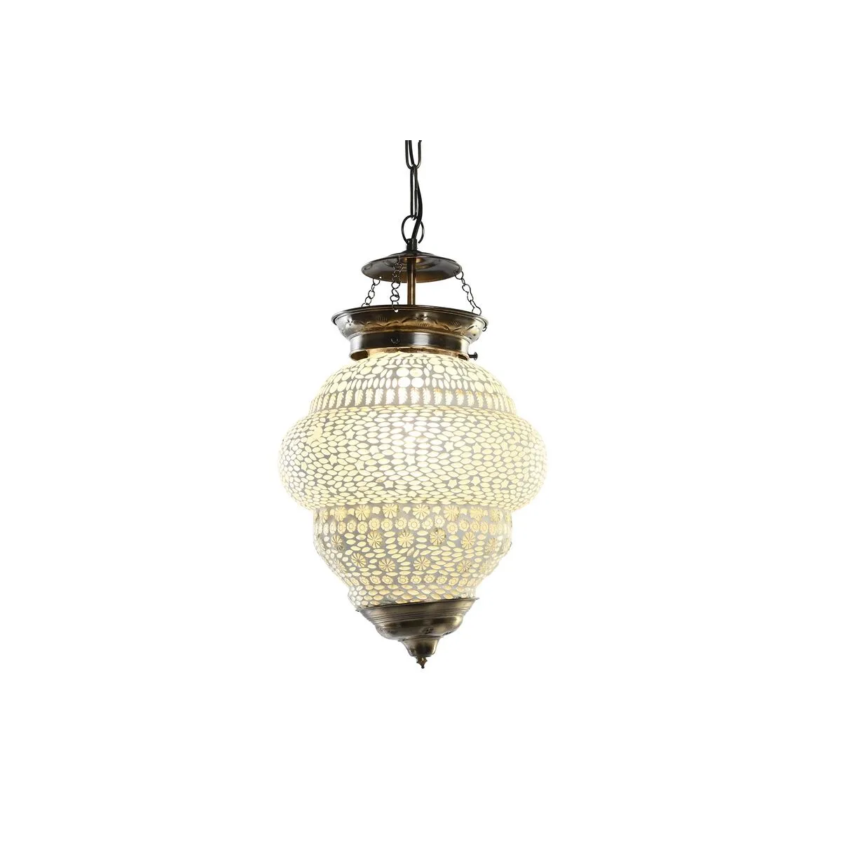 Suspension dkd home decor blanc metal verre 25 w 23 x 23 x 33 cm s304006223. Diaytar décomplexe le shopping en ligne : trouvez tout ce dont vous avez besoin et tout ce dont vous rêvez, au même endroit