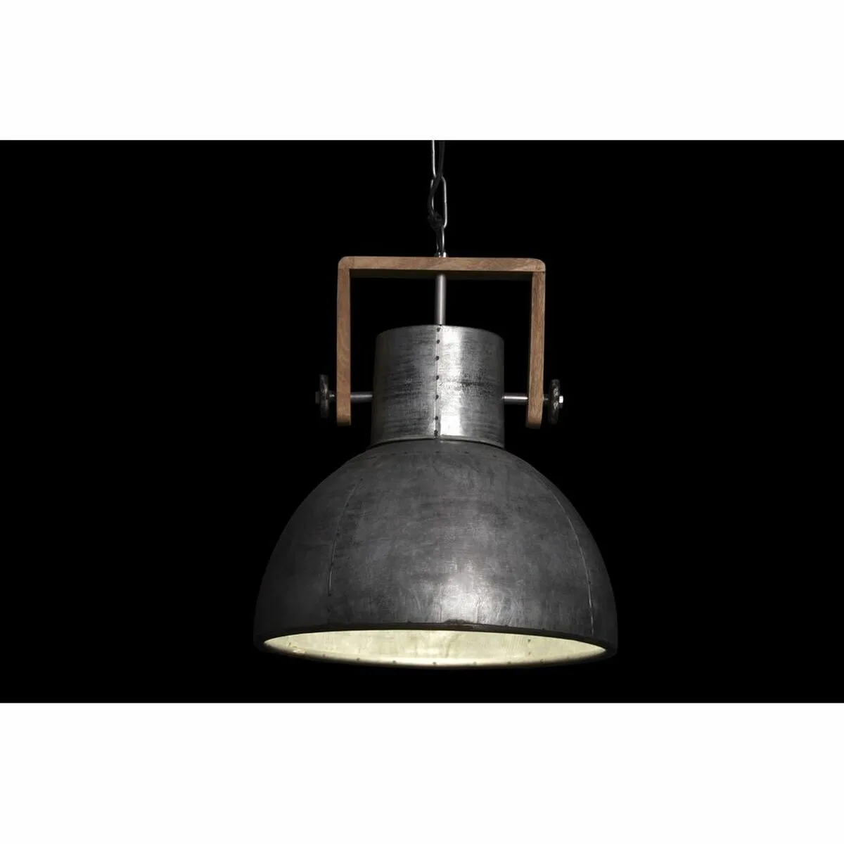 Suspension dkd home decor marron argente metal bois de manguier 50 w 40 x 40 x 50 cm s303136282. Votre style, votre personnalité, nos produits : bienvenue chez Diaytar !