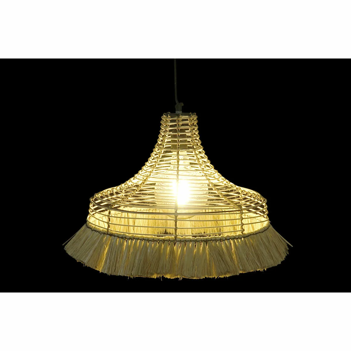 Suspension dkd home decor naturel metal 40 w jute 45 x 45 x 36 cm s304007847. L'art de vivre à la française s'exprime dans notre collection maison Diaytar.