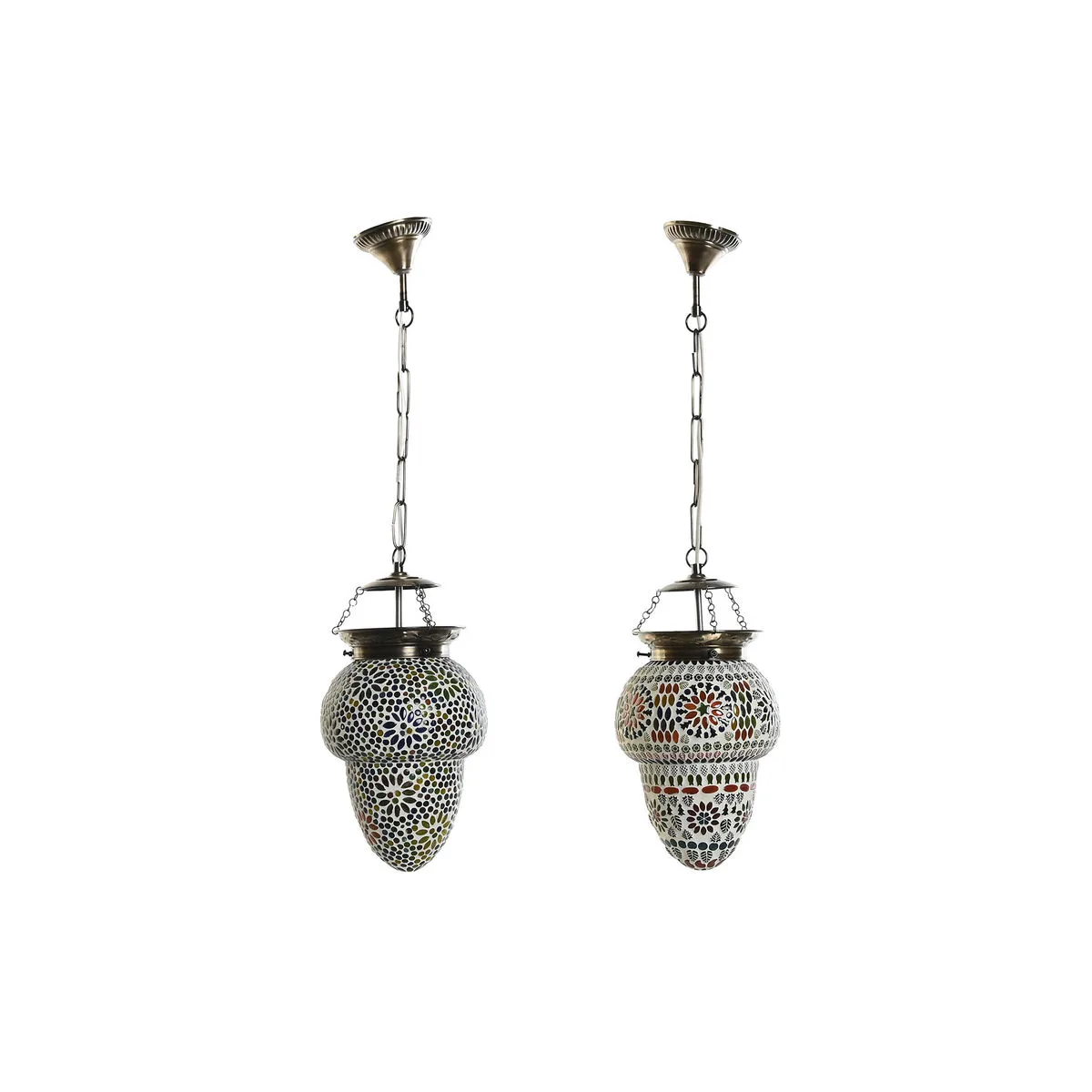 Suspension dkd home decor verre metal multicouleur 25 w 20 x 20 x 28 cm 2 unites s304372828. Notre mantra chez Diaytar : un produit, un sourire. Nous mesurons notre succès à votre satisfaction instantanée.