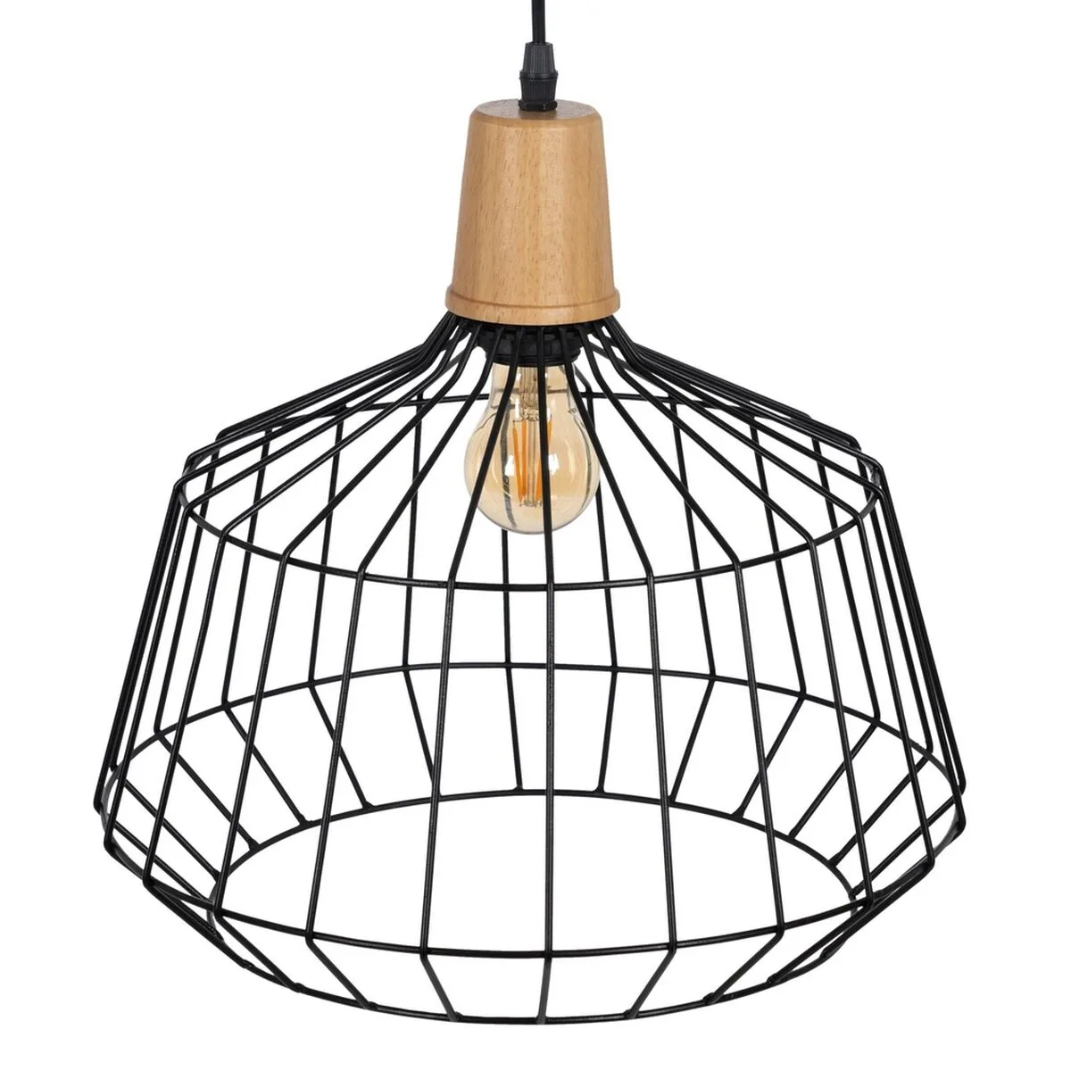 Suspension noir naturel bois fer 220 240 v 36 x 36 cm s880519385. Notre mission chez Diaytar : démocratiser l'accès aux produits extraordinaires, sans rogner sur le design ou la qualité.
