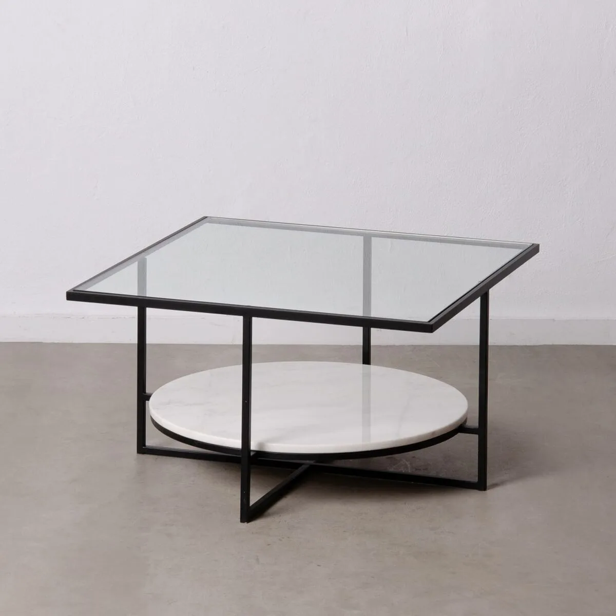 Table basse blanc noir verre marbre fer 80 x 80 x 46 5 cm s880581193. Diaytar, le trait d'union entre vos besoins pratiques et vos aspirations esthétiques, à travers une offre généraliste pointue